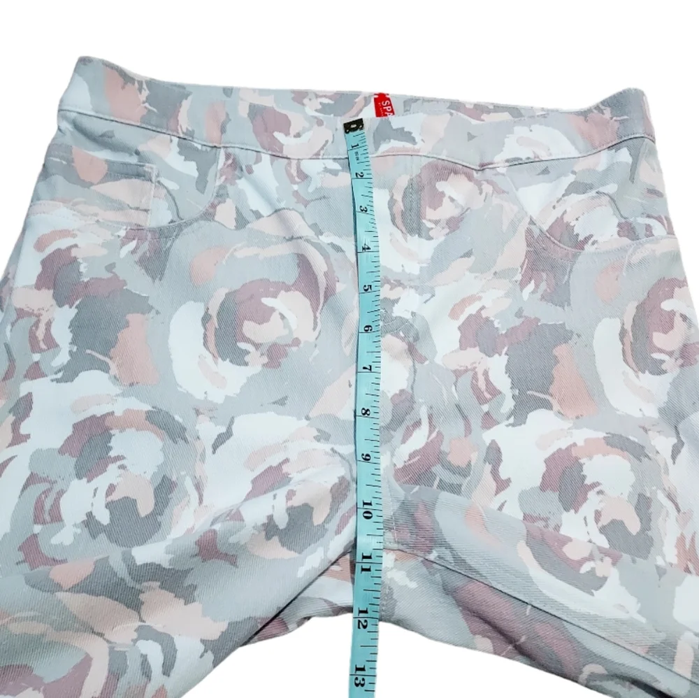 SPANX Jean-ish Blush Bloom Floral Leggings 20018R size L - Picture 7 of 11